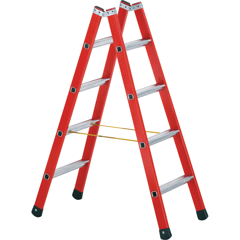 Zarges EFAmix B - GFK-Stehleiter 2 x 6 Spr. Leiterlänge 1,9 m, Arbeitshöhe 3,1