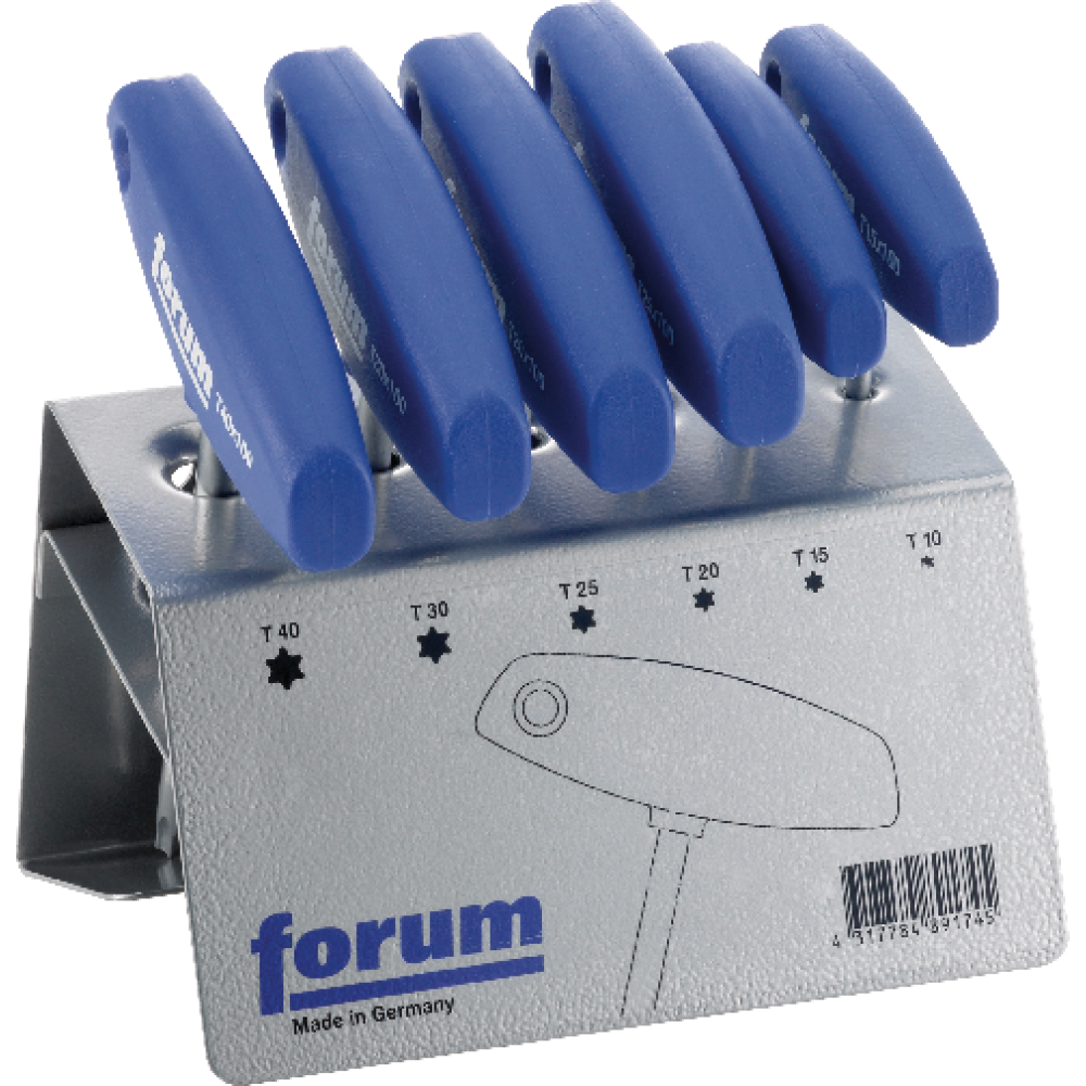 FORUM Schraubendreher-Satz mit Quergriff TORX® T 10-40 6-teilig