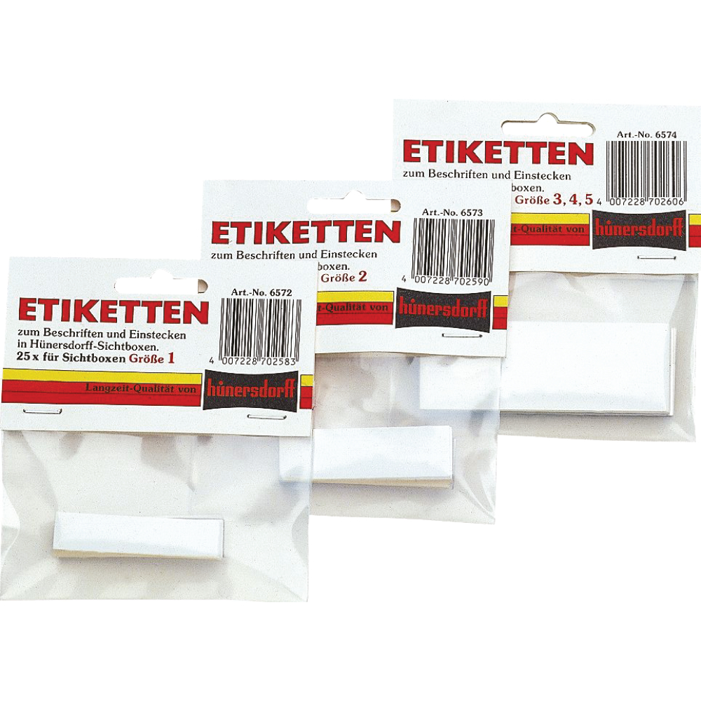 Etiketten für Sichtboxen Größe 2 VPE a 25 St.