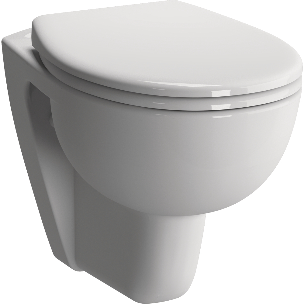 FORMAT Plus Wand-WC, tief, weiß Ausladung 540mm, + 60mm Sitzhöhe,