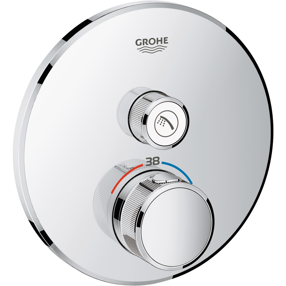 Fertigmont.-Set Grohtherm SmartC. 1 Absp.-V. chrom