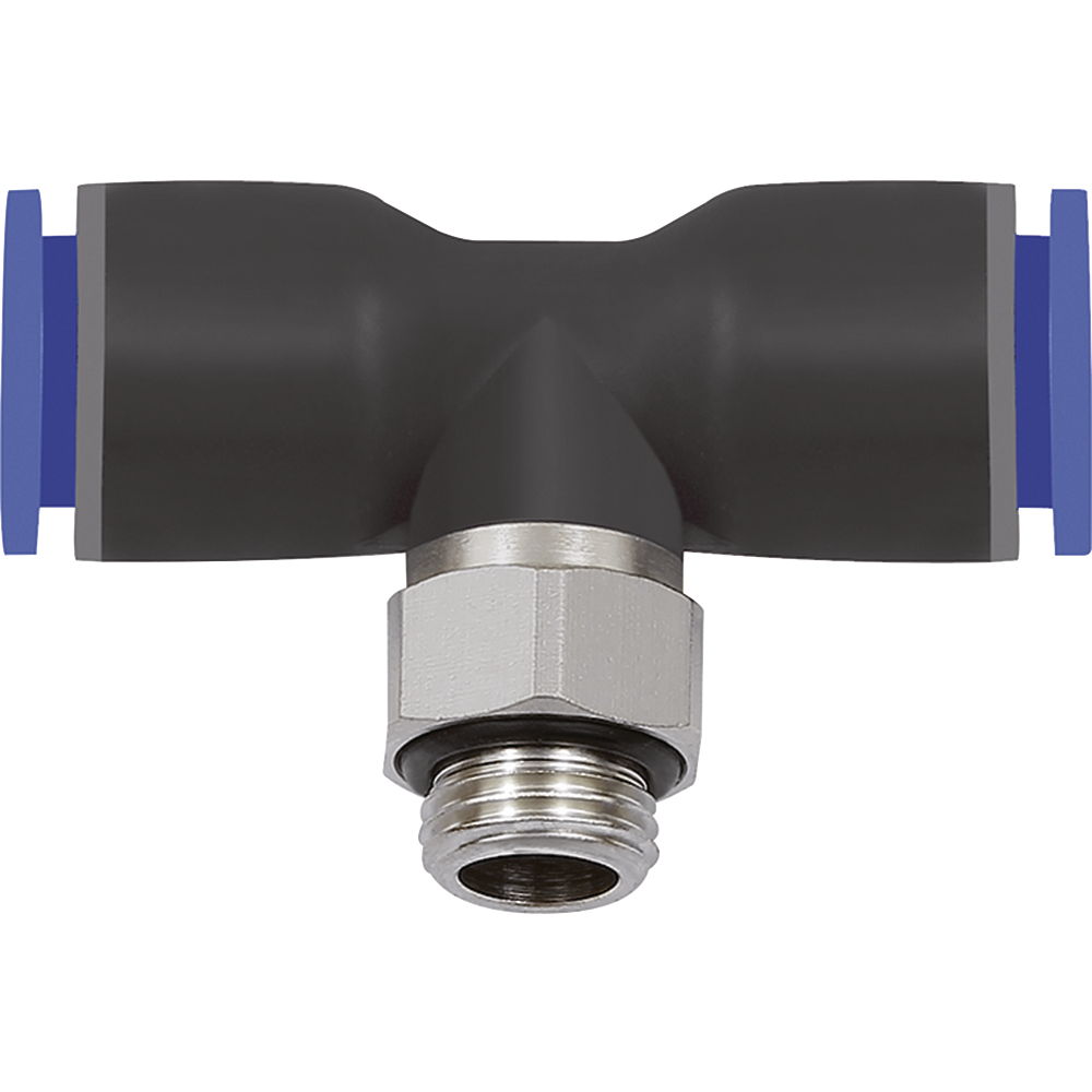T-Steckverschraubung Blaue Serie, drehbar, G 1/4 a, Schlauch-Ø 6 RIEGLER