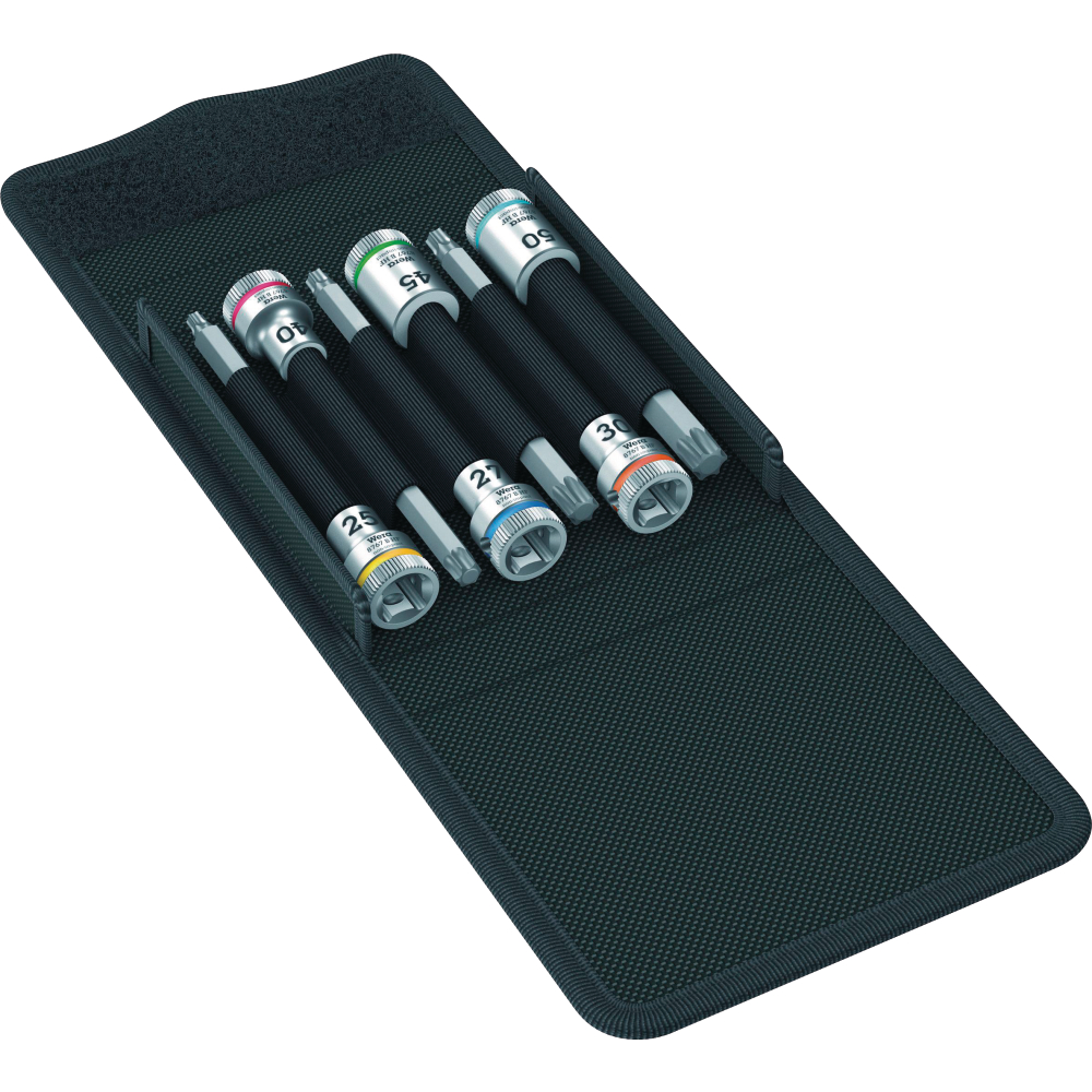 Schraubendrehereinsatz Satz mit Haltefunktion 3/8" T25-50 lang 6-teilig