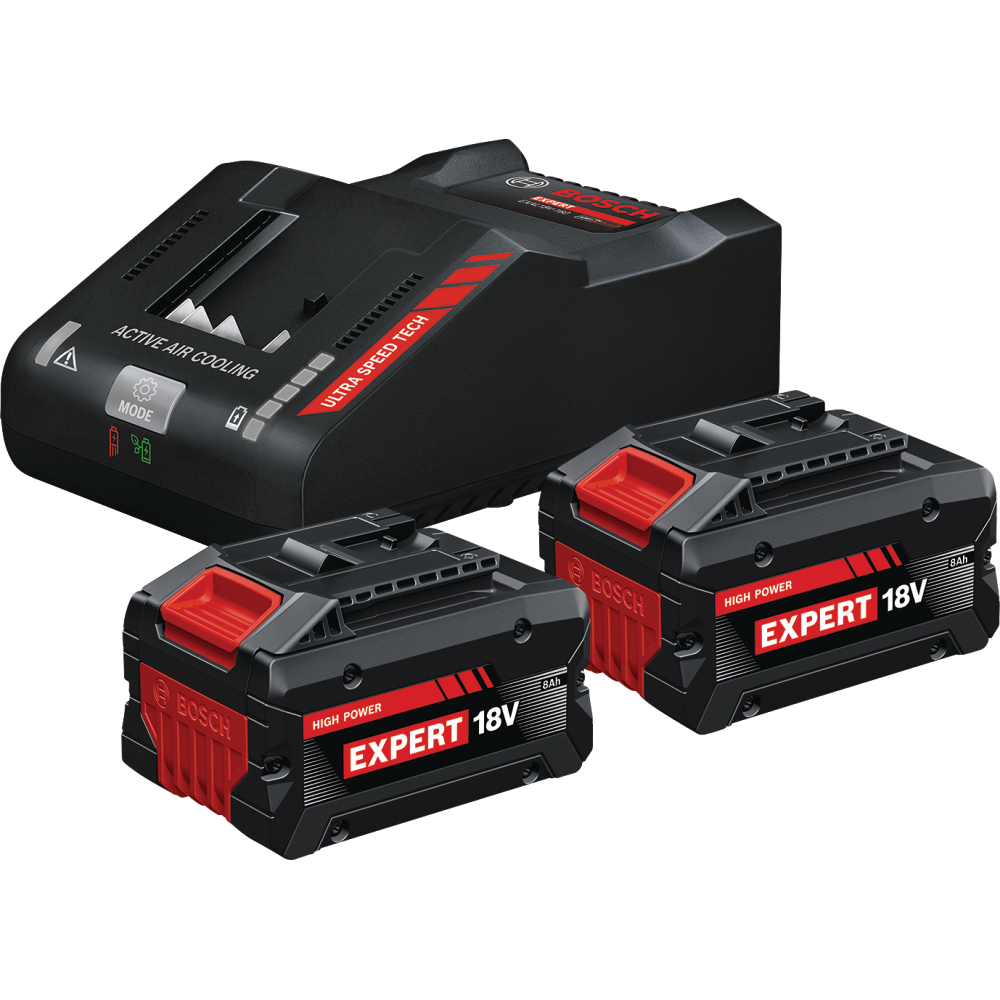 Bosch Akku-Starter-Set Expert 18V 2x Akku 8,0Ah + GAL 18V-160