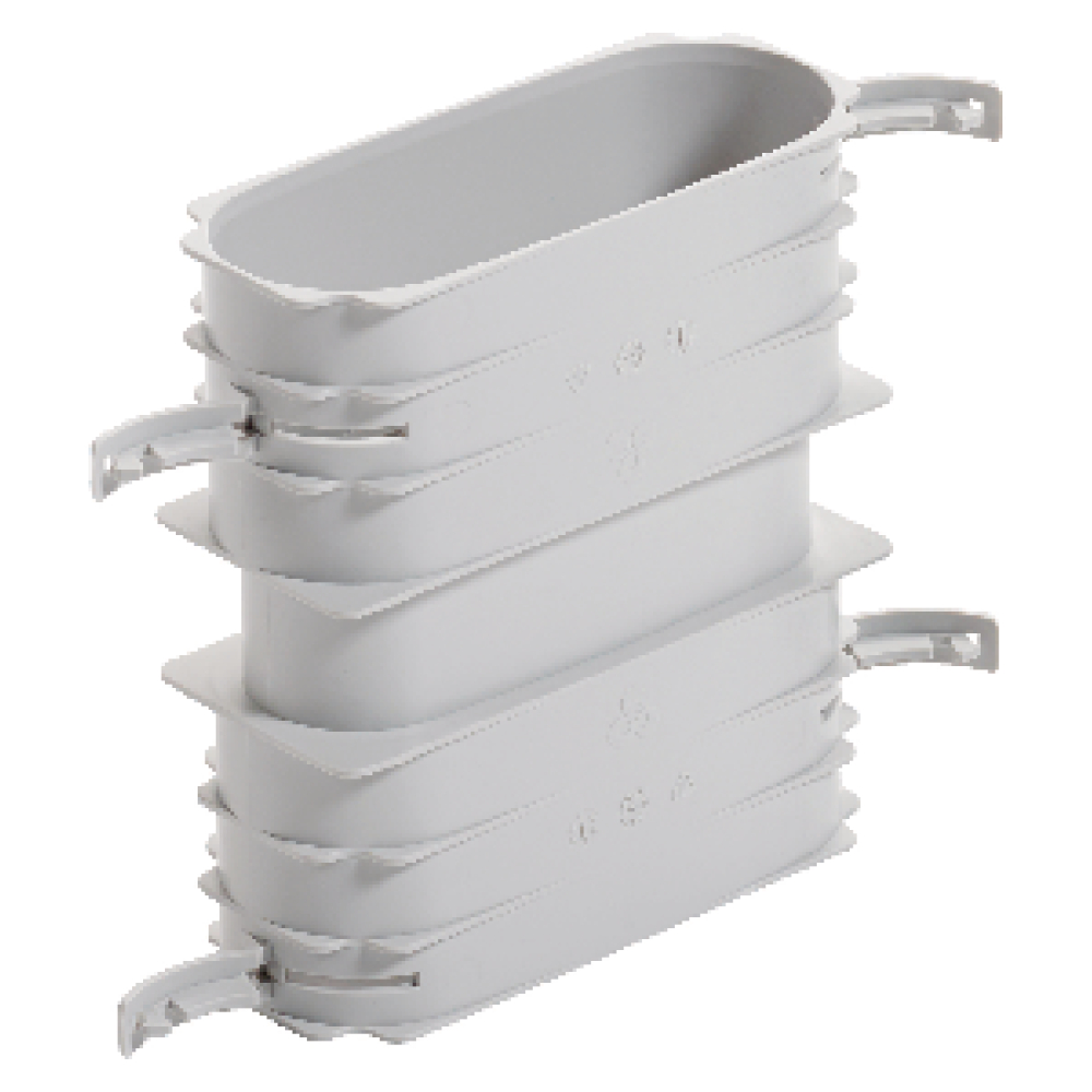 Vaillant Verbindungsmuffe Luftschlauch flach 52 x 132 mm mit Dichtungen