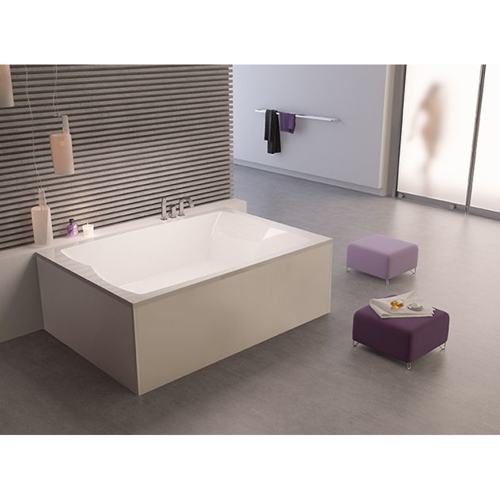 FORMAT Pro Glasverkleidung zu Duowanne 170x75cm, weiß, für Vorwand