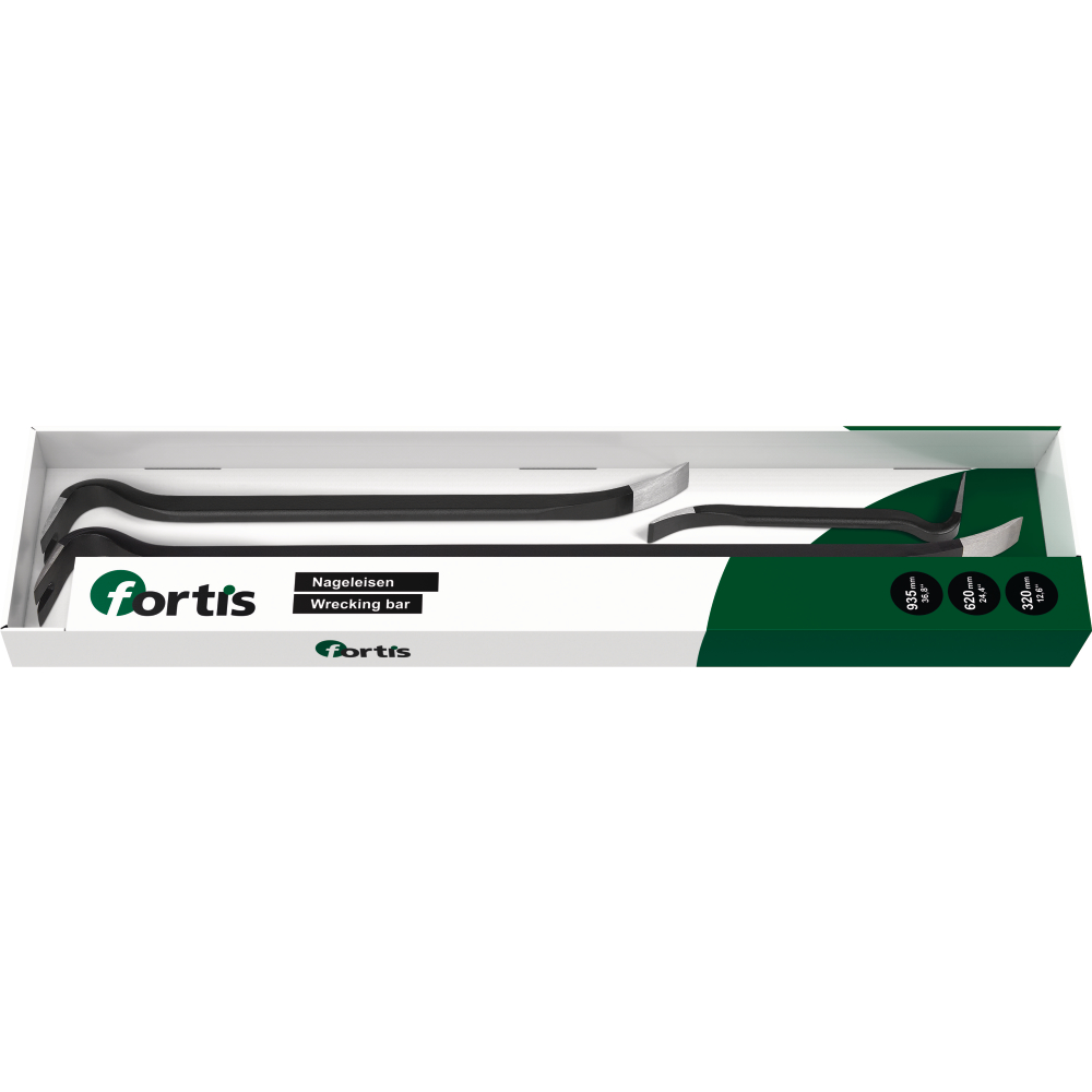 FORTIS Nageleisen-Set 3-teilig 320+620+935mm