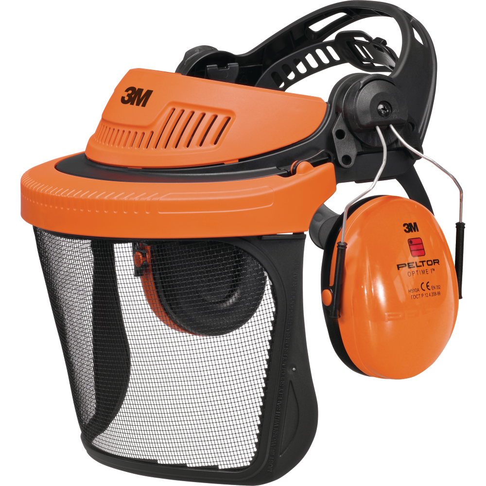 3M Gesichts- und Gehörschutz mit Visier 5C-1 Forst orange G500V5CH510-OR