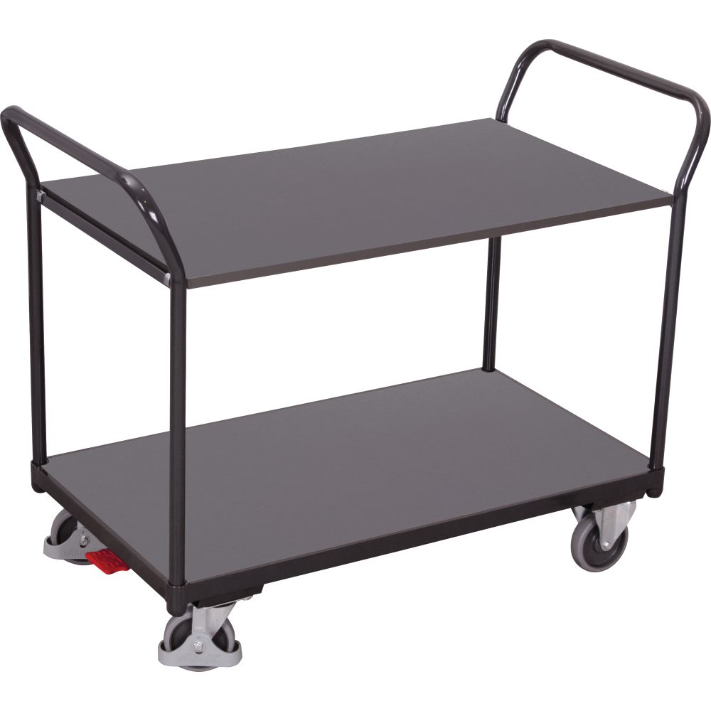 Tischwagen mit 2 Ladeflächen RAL 7016 sw-600.502/AG