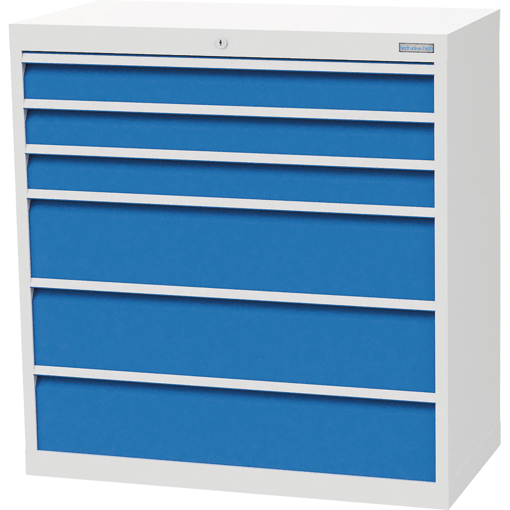 Schubladenschrank T500 980 mm, 6 Sbl. VA
