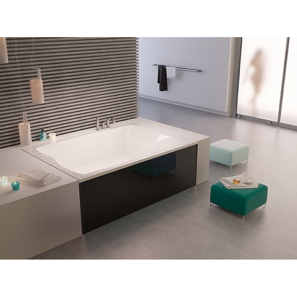 FORMAT Pro Glasverkleidung zu Duowanne 170 x 75 cm, sw, für Nische