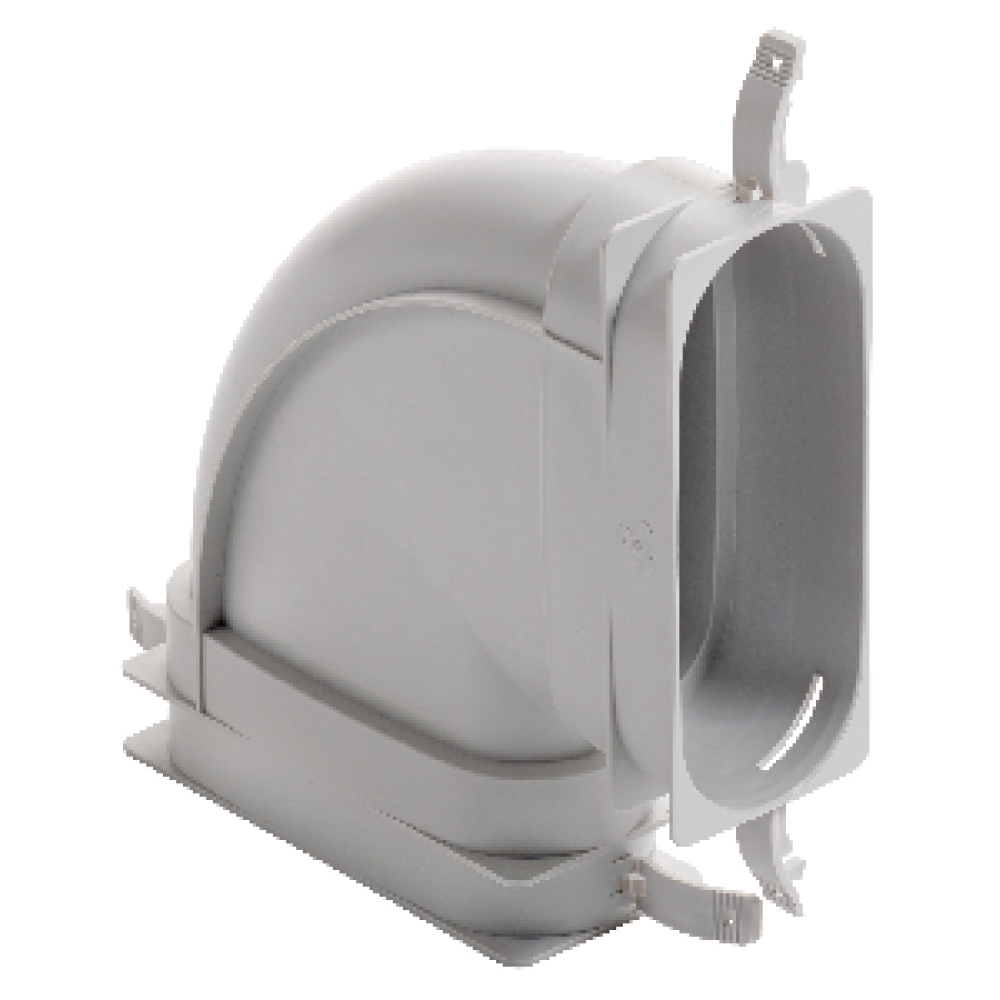 Vaillant Bogen flach 90 Grd. horizontal 52 x 132 mm mit Dichtungen
