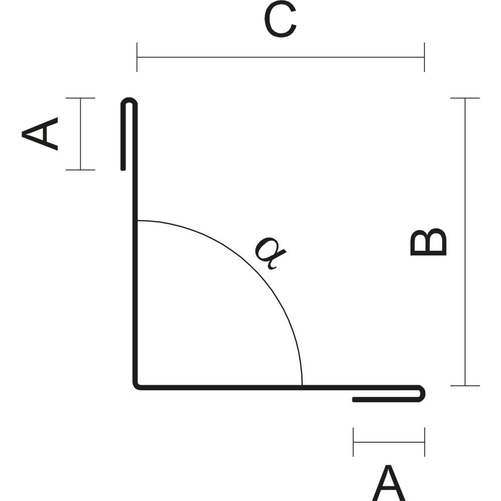 Stahlformteil Innenecke