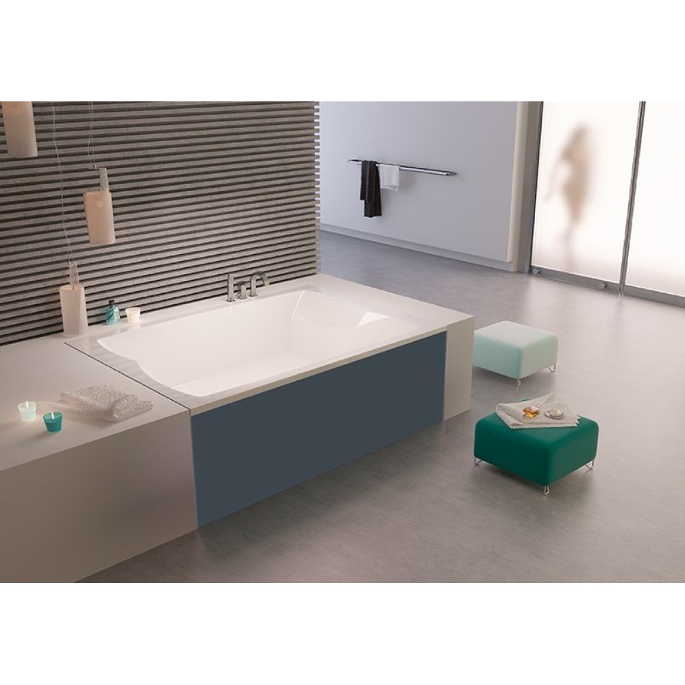 FORMAT Pro Glasverkleidung zu Duowanne 170 x 75 cm, schiefer, f Ni