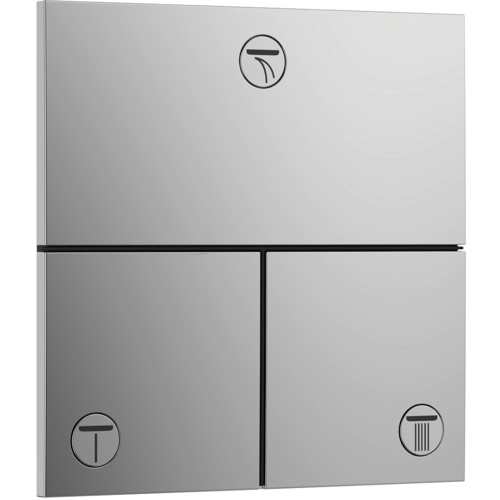 HG Absperrvent.UP ShowerSelect Comfort E Fertigset 3 Verbraucher chrom