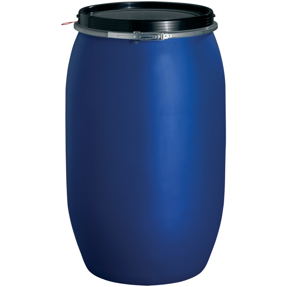 Weithalsfass 220 Liter 980 mm hoch blau