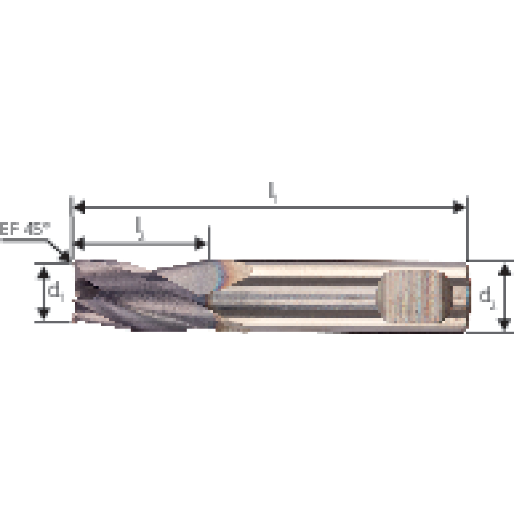 FORTIS Fräser mini VHM AlTiN+ Schaft HB 8,0mm