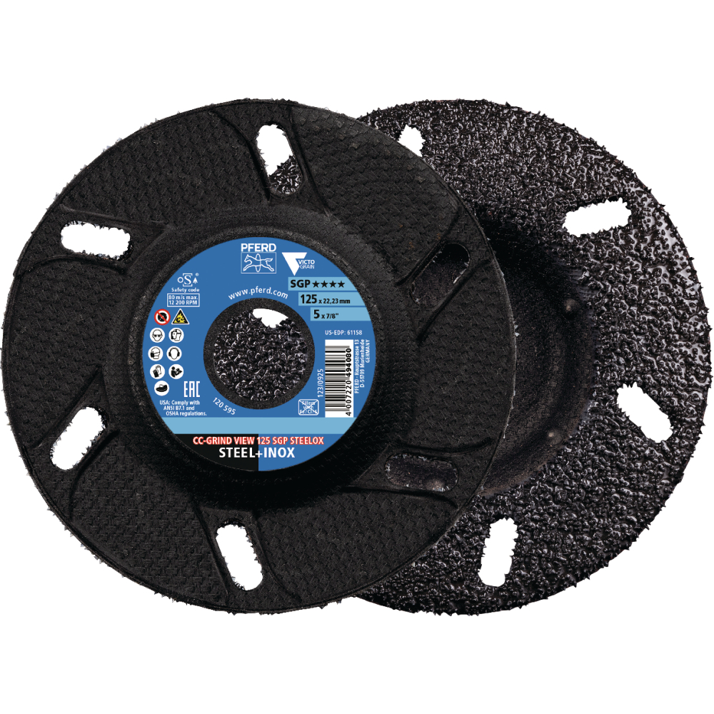 Pferd Schleifscheibe SGP VIEW CC-GRIND-ROBUST STEELOX 125mm VICTOGRAIN