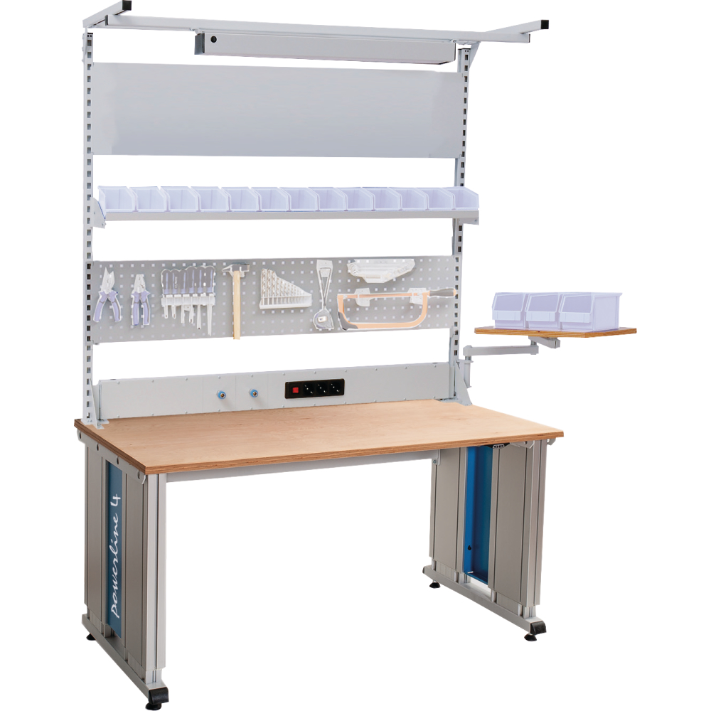 Grundtischkombi 4-Fuß m. elektr. Höhenverstellung 1500x750x745-1195