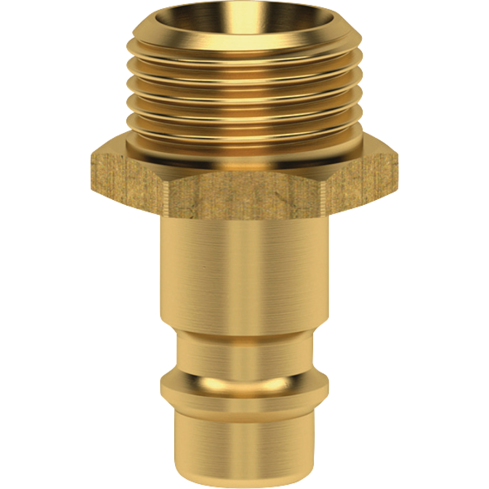 Stecknippel für Kupplung NW 7,2mm, Messing, Serie ES, AG G3/8" LÜDECKE
