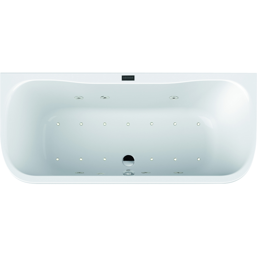 FORMAT Design Oval-Vorwand-Poolwanne 180x80cm, Comfort, weiß