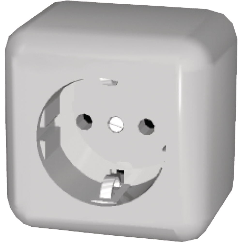 ELSO Steckdose 1-fach AP IP20 perlweiß 385000