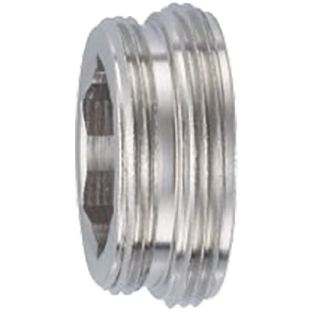 Reduziernippel AG M 22x1 auf M 24x1 Messing vernickelt