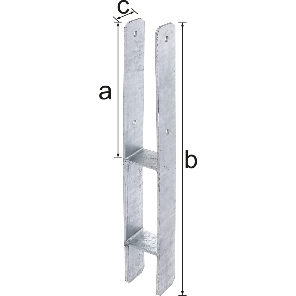 H-Pfostenträger 121mm 600x60x6mm feuerverz. CE