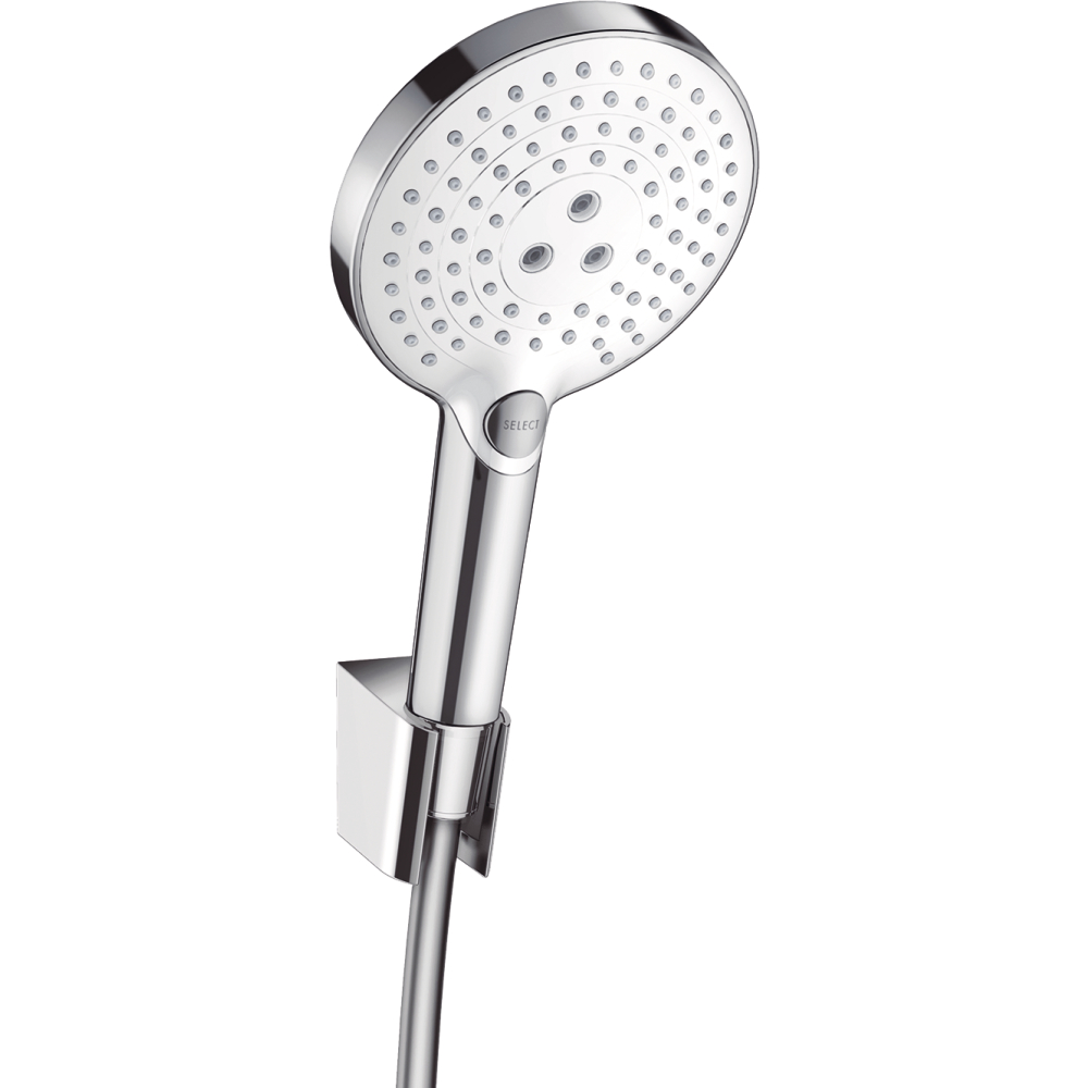 Wannen-Brausehalterset Raindance Select S 120, 3 jet, Handbrause rund, Halter,