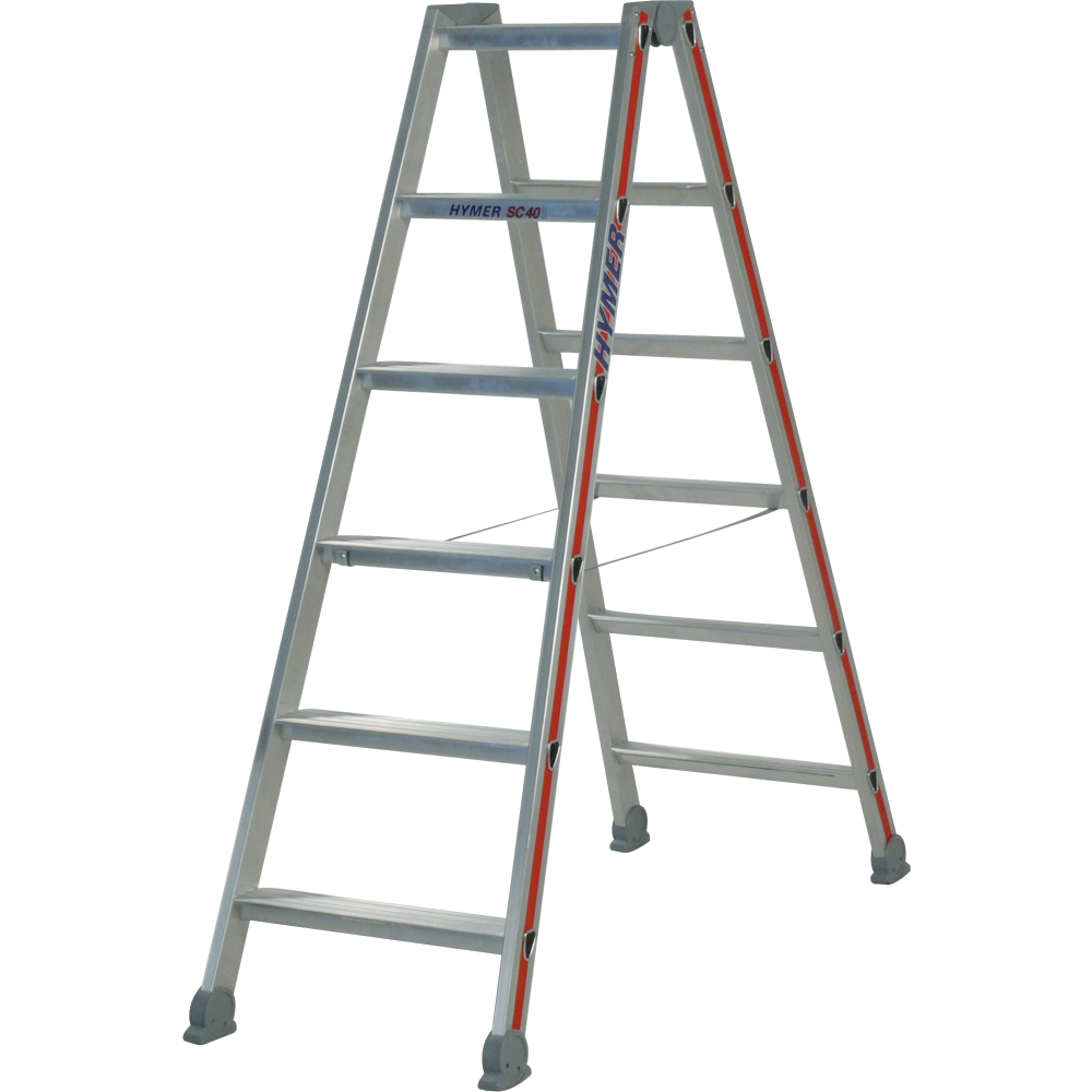 Stufenstehleiter beids 2x5 Stufen AH 2,15m