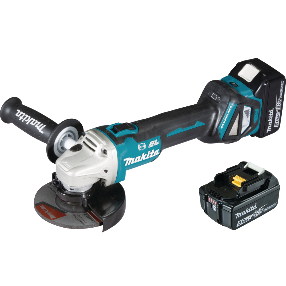 Makita Akku-Winkelschleifer DGA513RTJ 18V 2x5Ah 125mm