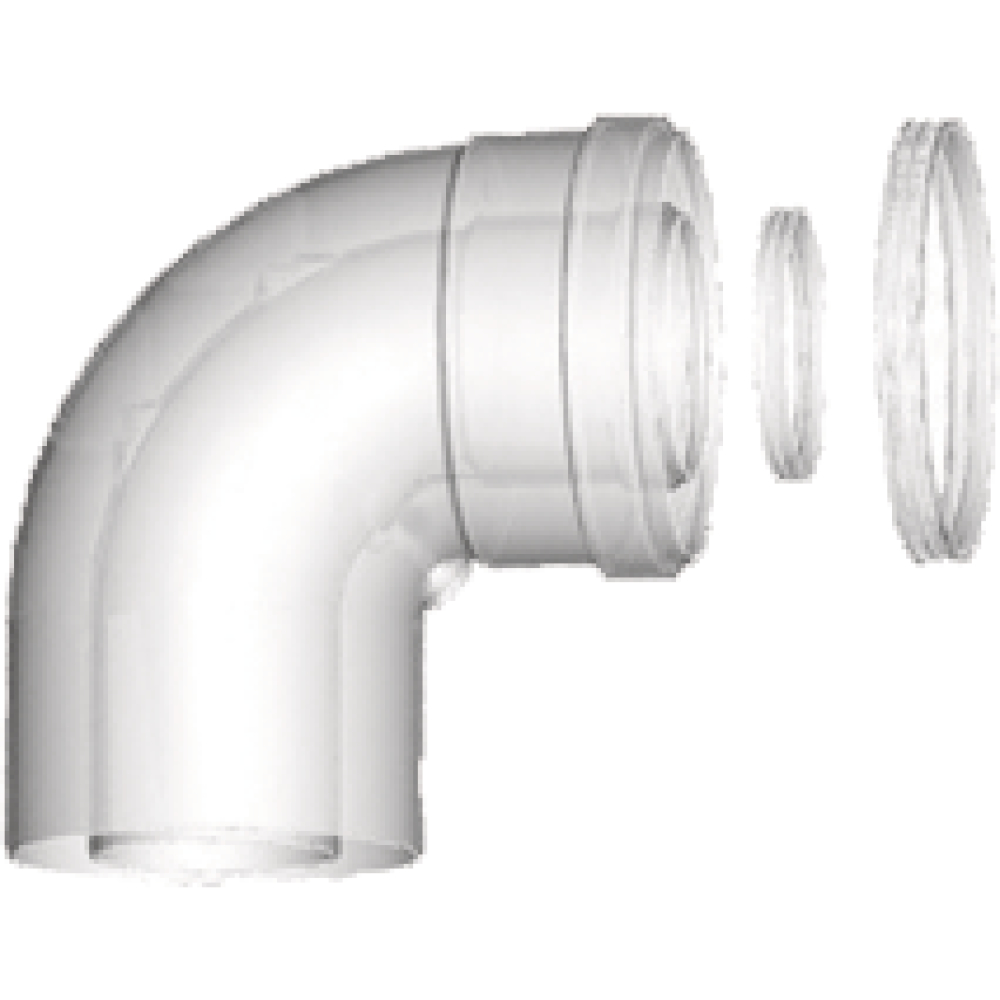Wolf LAF Bogen DN60/100 45Gr für Heizwert