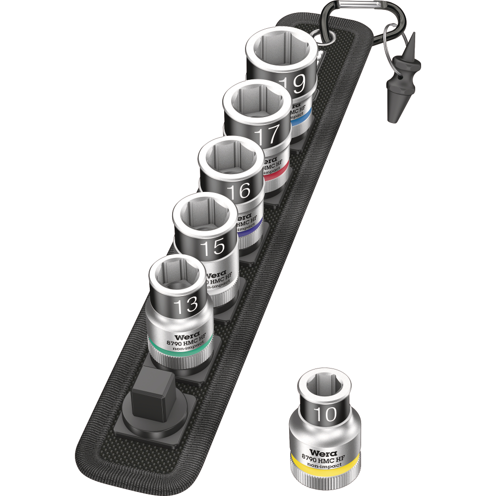 Wera Steckschlüssel-Garnitur 1/2", Zyklop, Nr. Belt C 1 mit Haltefunktion