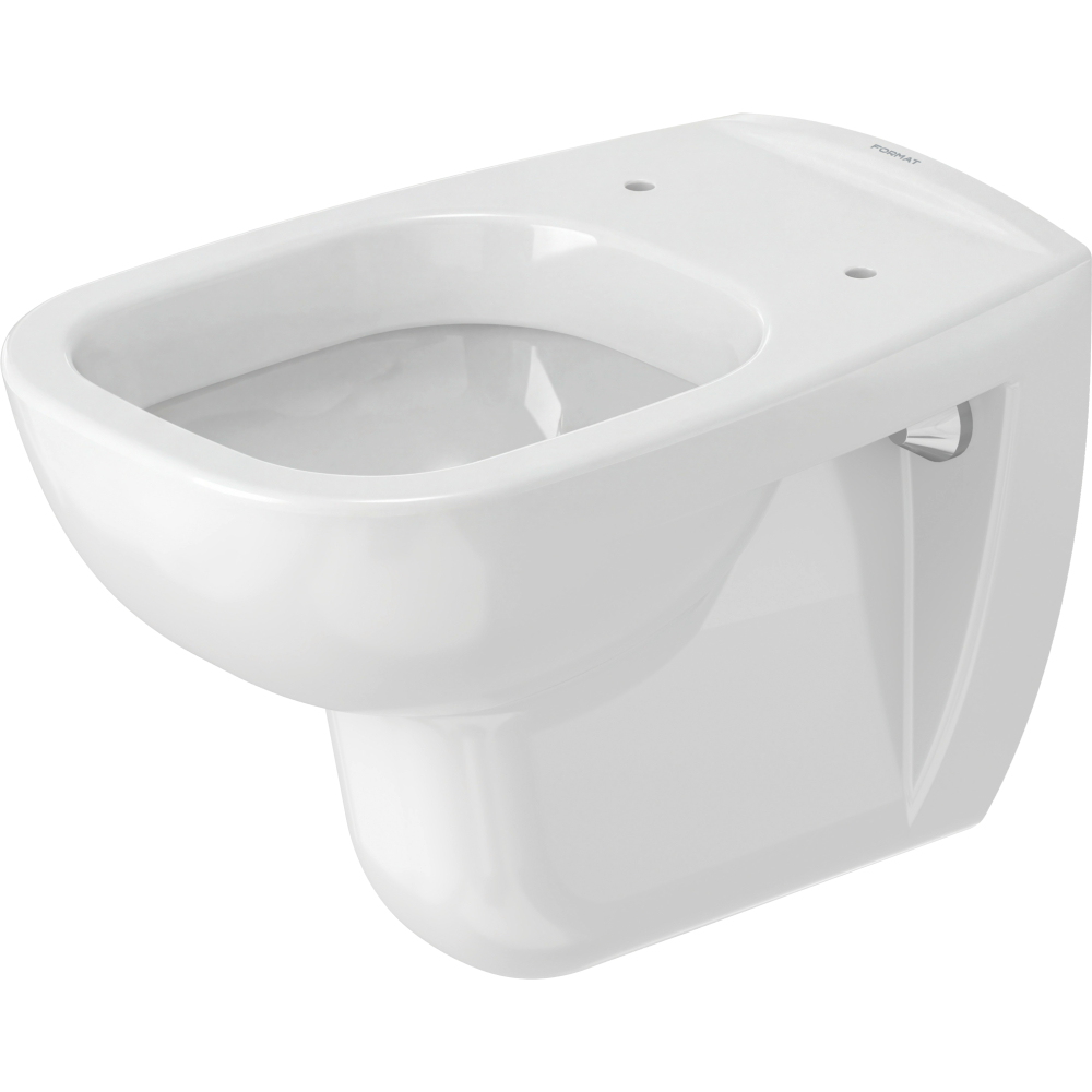 FORMAT Basic 2.0 Wand-Tiefspül-WC 54,5cm, Abgang waagerecht, weiß