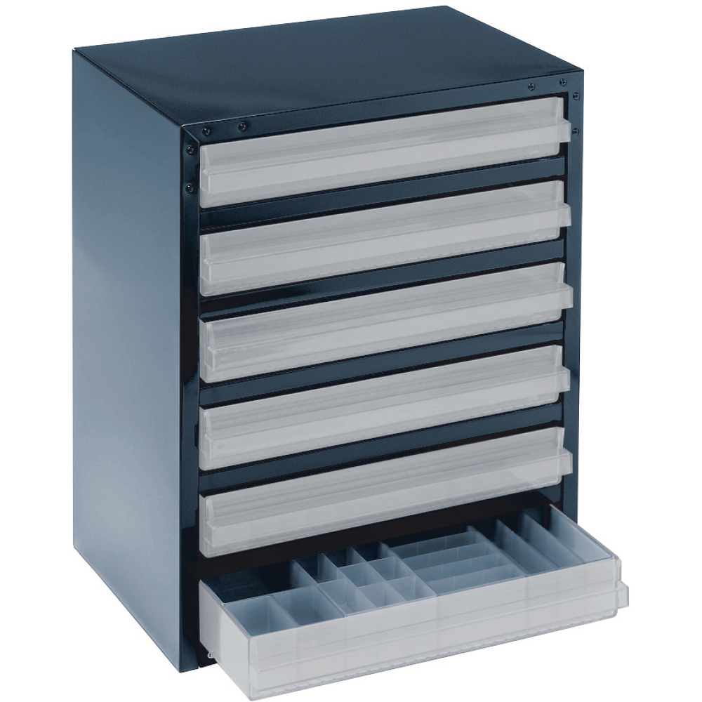 Schubla.-Magazin 250/6-3 6 Schubladen blau Raaco