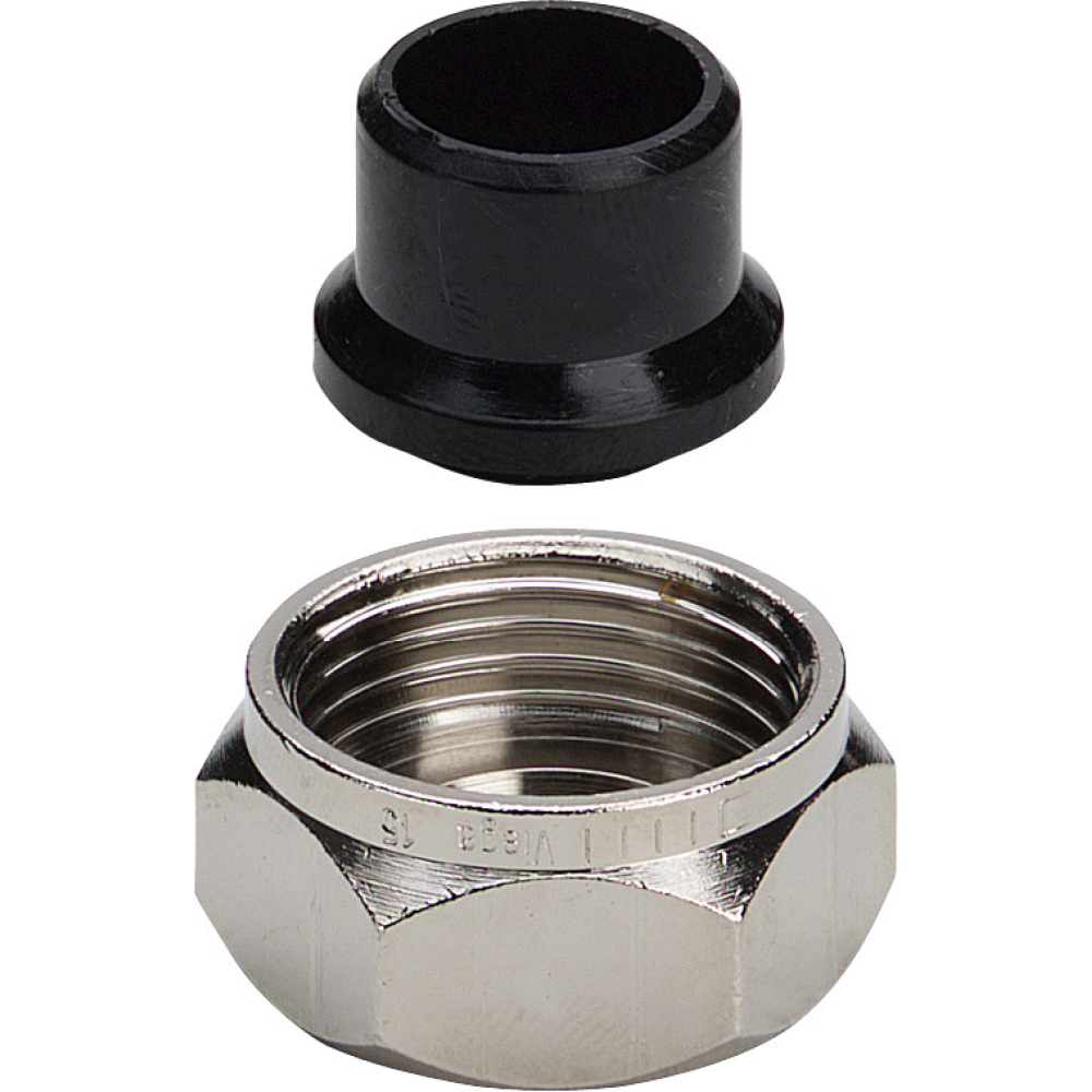 Viega Verschraubung 94385.1 in 12mm Messing matt-vernickelt