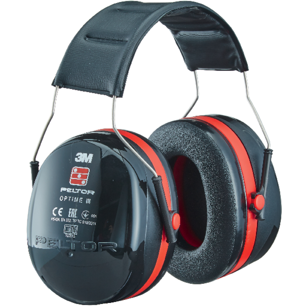3M Peltor Kapselgehörschützer Optime III H540A-411-SV SNR 35dB(A) schwarz/rot
