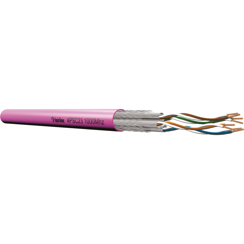 Datenleitung Cat.7 schwarz S/FTP 4x2xAWG23/1 Trommel zu 1000m