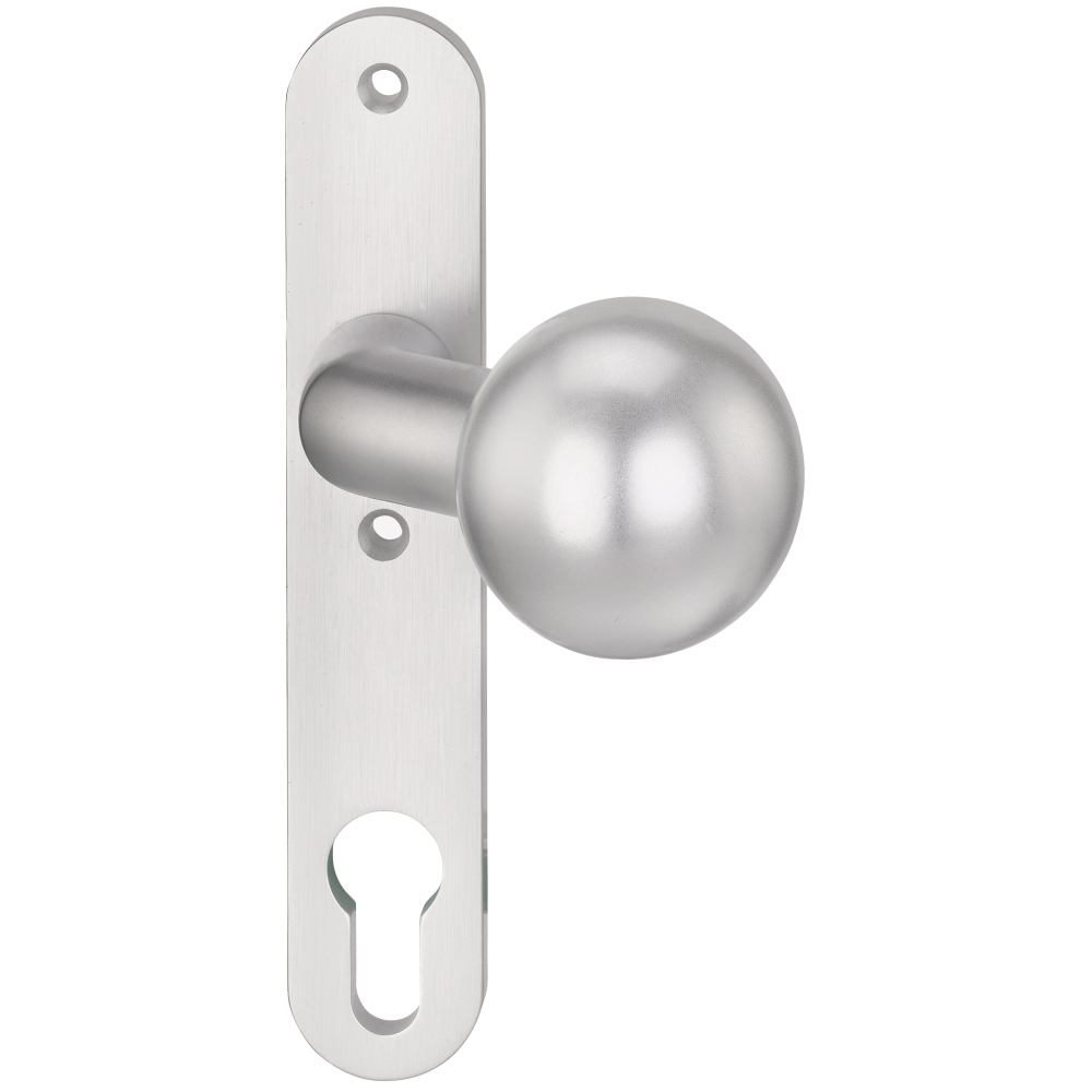 Knopfkurzschild 72 ALU für Schlosskästen oval