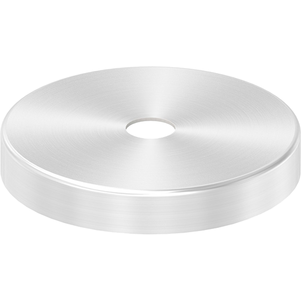 V2A-Rosette 76x12mm K240 Bohrung 12,5mm