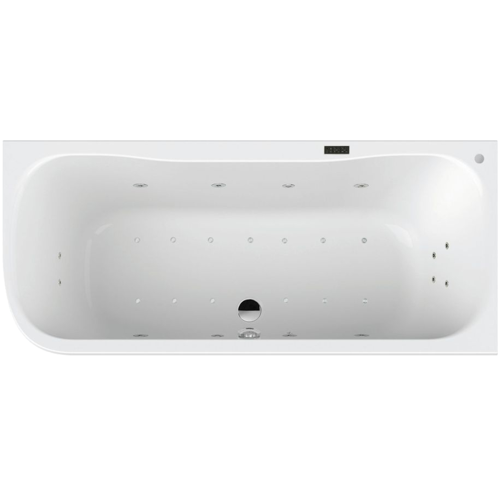 FORMAT Design Oval-Poolwanne 180x80cm, ComfP, Rückend. re, we, Eck re