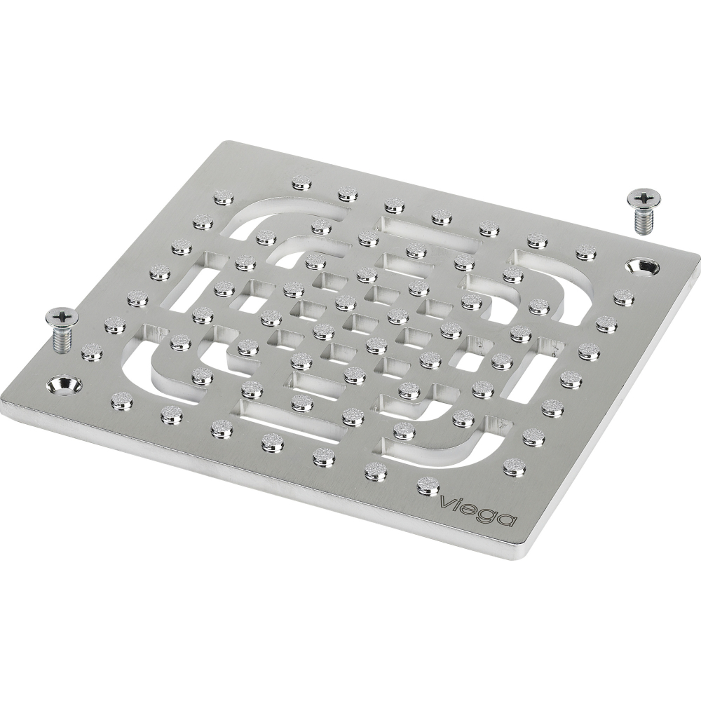 Viega Rost 4933.61 in 143x143mm Edelstahl rutschhemmend