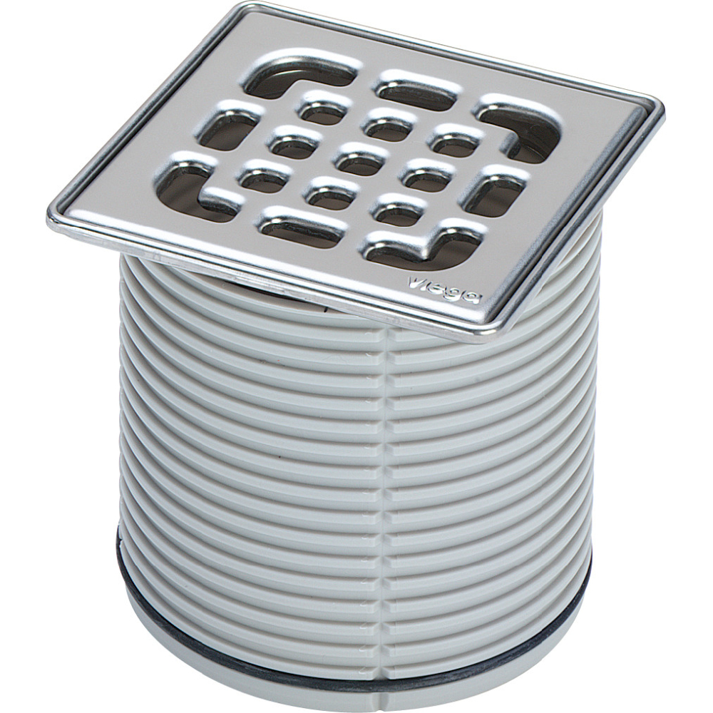 Viega Aufsatz 4934.2 Rost verschraubt in 100x100mm Kunststoff grau