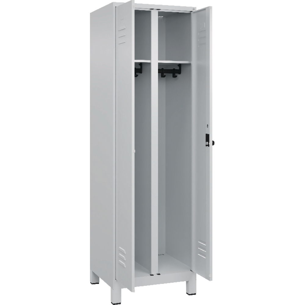 S/W-Gard.-Schrank CLASSIC B800xT500xH1950 mm RAL 7035/7035, 2