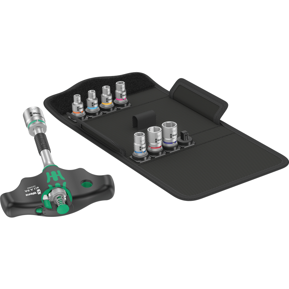 Kraftform Kompakt 400 RA Set Imperial 2 Bit-Sortiment, 9-tlg., Wera