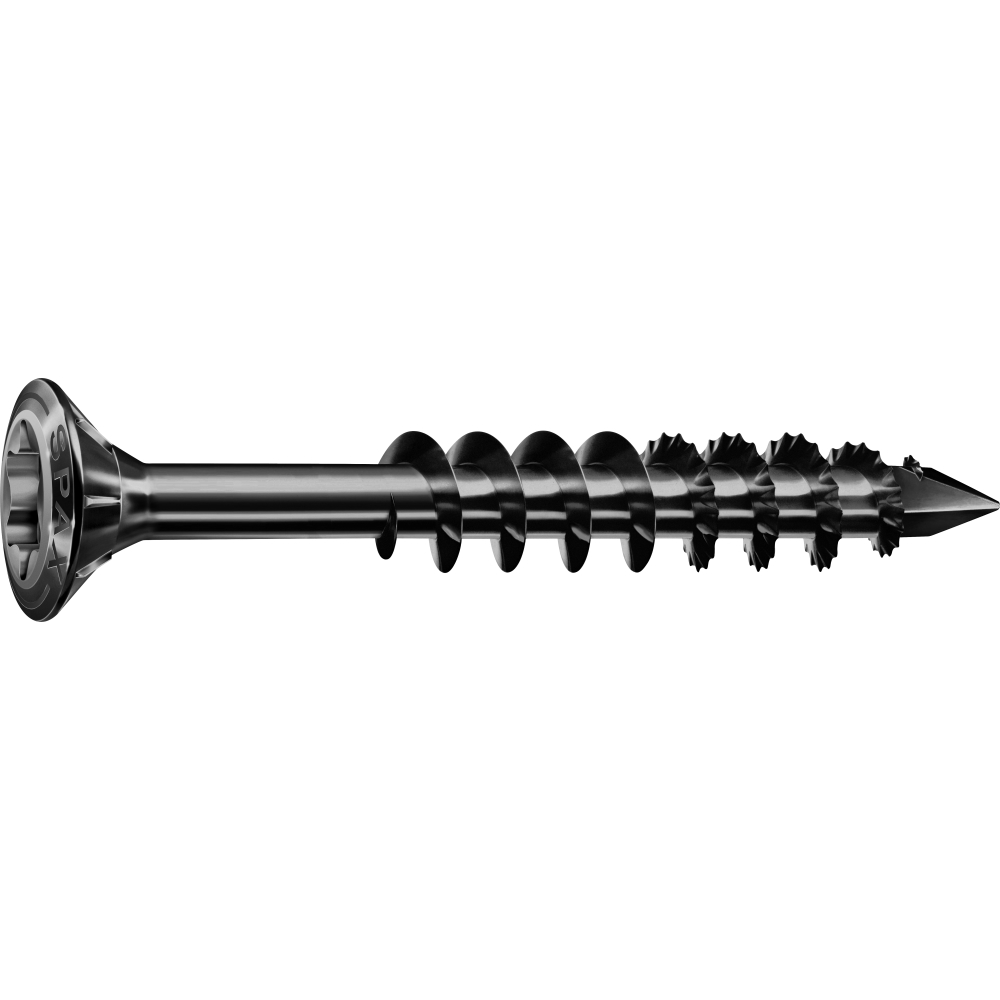 SPAX Fassadenschraube TORX TG A2 schw. T-STAR pl.