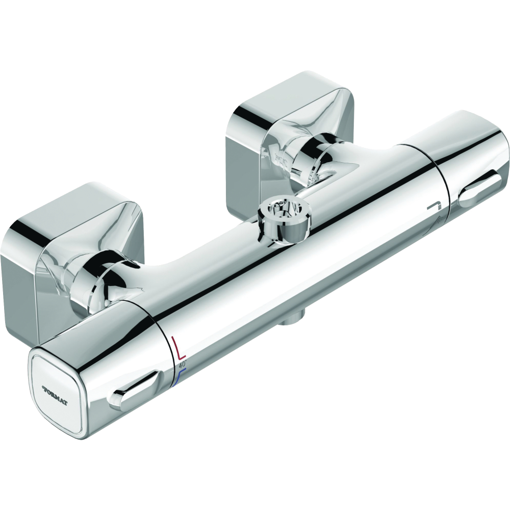 FORMAT Design Fertigmontageset chrom, UP-Brause-Thermostat