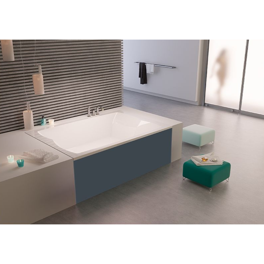 FORMAT Pro Glasverkleidung zu Duowanne 180 x 80 cm, schiefer, f Ni