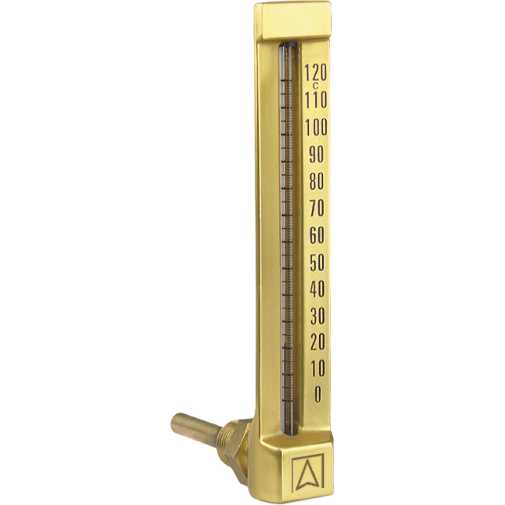 Thermometer winkelf. 1/2" 0-160°C, Tauchrohrlg.40mm