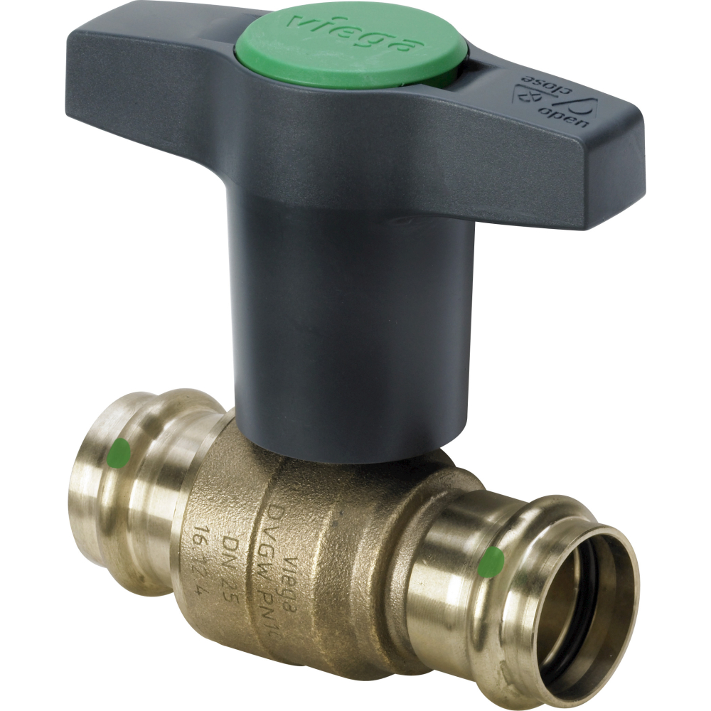 Viega Kugelhahn mit SC Easytop 2275 in 35mm Siliziumbronze